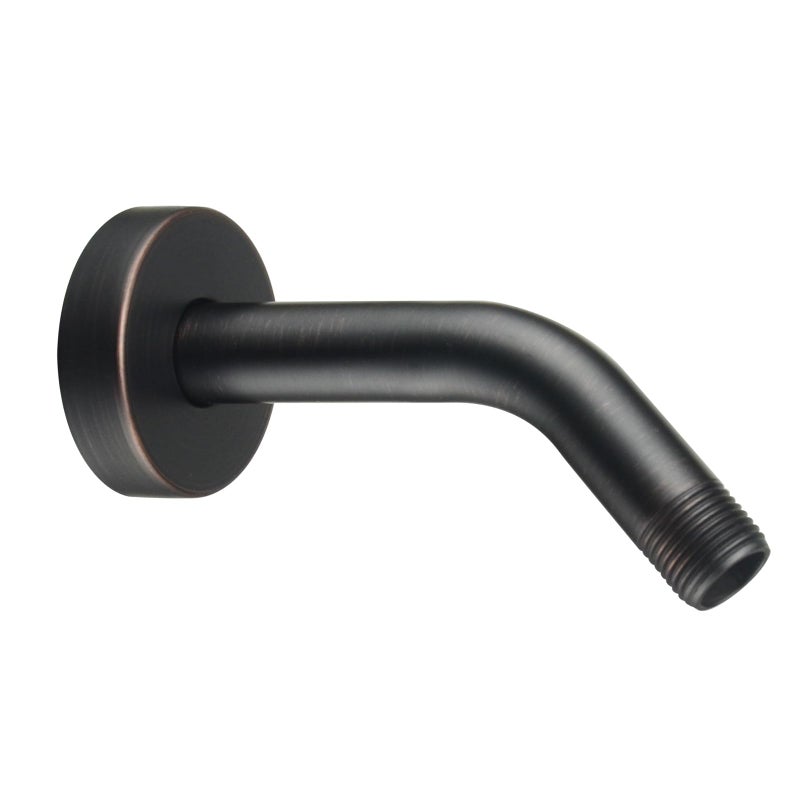 Purelux Shower Arm 6 Inch Universal Replacement Water Outlet PJ0603 Made of Stainless Steel, Flange Included, Oil Rubbed Bronze - Image 1